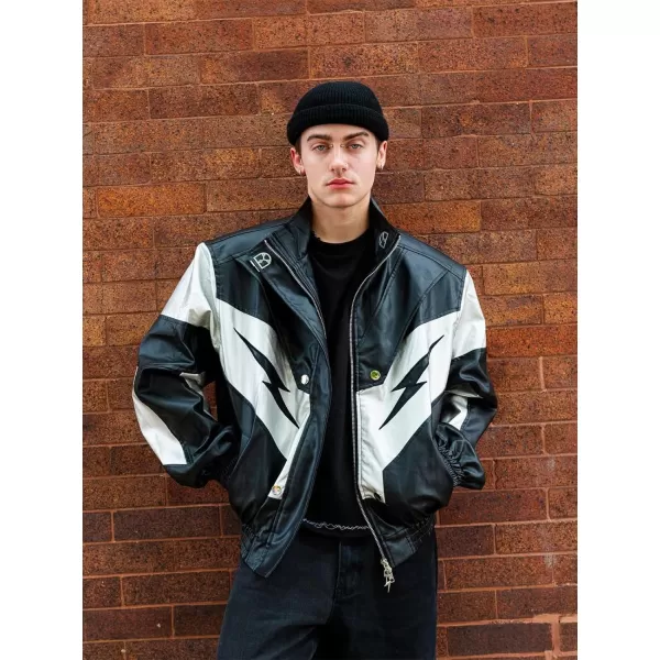 Aelfric Eden Mens Varsity Jacket Vintage Racing Motorcycle Graphic Bomber Jackets Oversized Unisex Streetwear jacket16grey