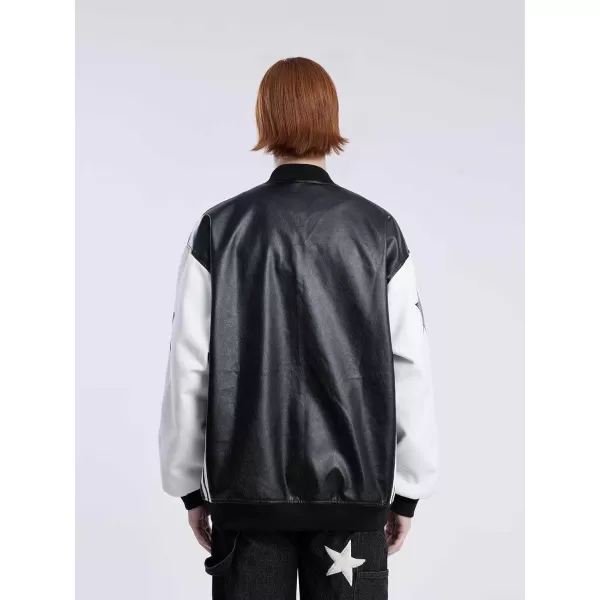 Aelfric Eden Mens Varsity Jacket Vintage Racing Motorcycle Graphic Bomber Jackets Oversized Unisex Streetwear jacket17black