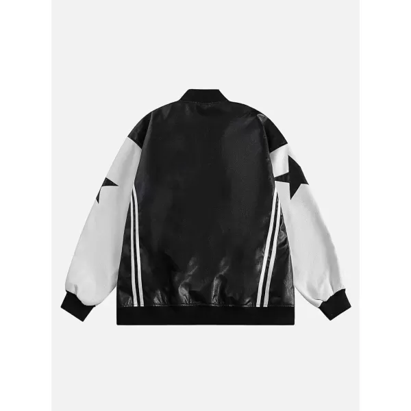 Aelfric Eden Mens Varsity Jacket Vintage Racing Motorcycle Graphic Bomber Jackets Oversized Unisex Streetwear jacket17black