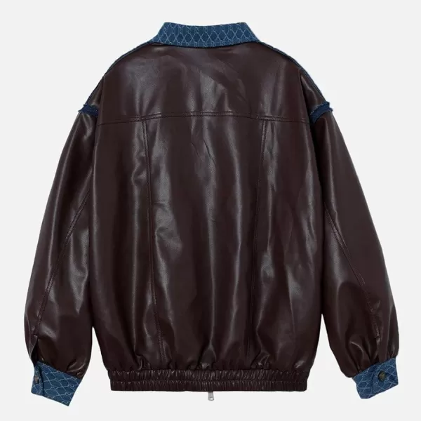 Aelfric Eden Mens Varsity Jacket Vintage Racing Motorcycle Graphic Bomber Jackets Oversized Unisex Streetwear jacket18brown