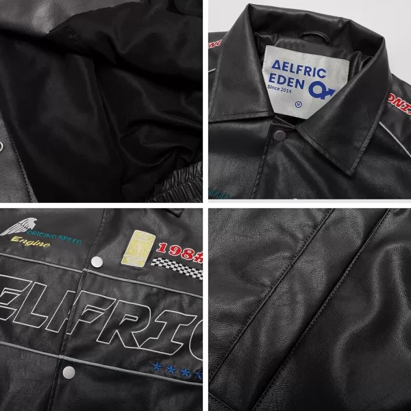 Aelfric Eden Mens Varsity Jacket Vintage Racing Motorcycle Graphic Bomber Jackets Oversized Unisex Streetwear jacket19dark Grey