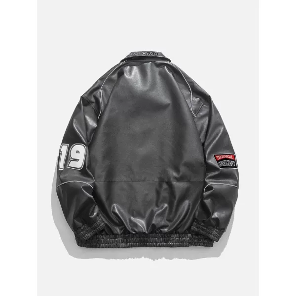 Aelfric Eden Mens Varsity Jacket Vintage Racing Motorcycle Graphic Bomber Jackets Oversized Unisex Streetwear jacket19dark Grey