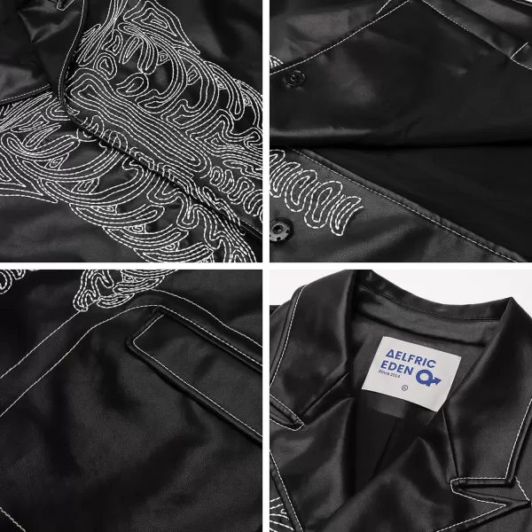 Aelfric Eden Mens Varsity Jacket Vintage Racing Motorcycle Graphic Bomber Jackets Oversized Unisex Streetwear jacket20black