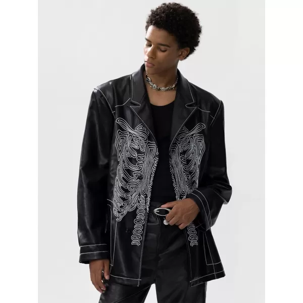 Aelfric Eden Mens Varsity Jacket Vintage Racing Motorcycle Graphic Bomber Jackets Oversized Unisex Streetwear jacket20black