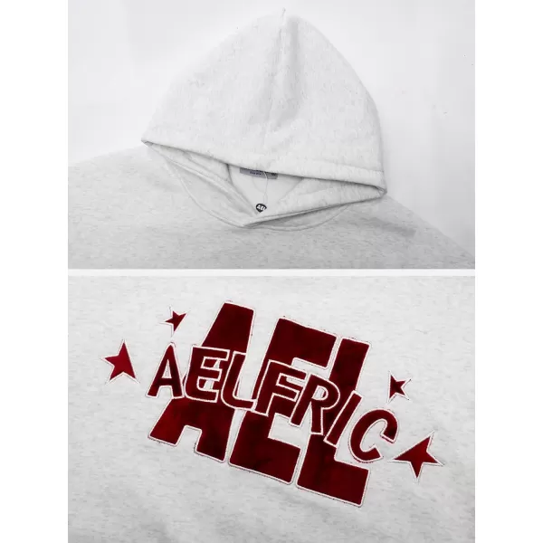 Aelfric Eden Mens Vintage Oversized Star Graphic Print Hoodie Streetwear ZipUp Hoodies Sweatshirt Casual HoodedC5white