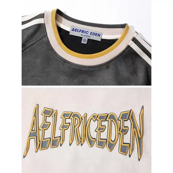 Aelfric Eden Oversized Crewneck Sweatshirts For Men Red Vintage Graphic Pullover Loose Fit Streetwear Long Sleeve TopCgreen