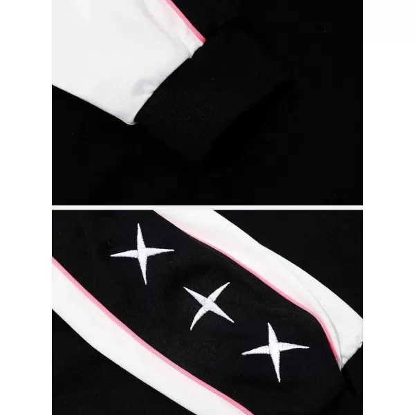 Aelfric Eden Oversized Crewneck Sweatshirts For Men Red Vintage Graphic Pullover Loose Fit Streetwear Long Sleeve TopD05letter Embroidery amp Black