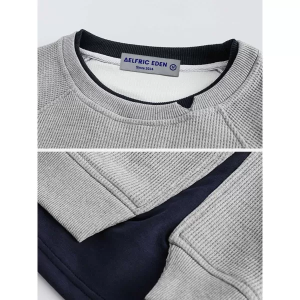 Aelfric Eden Oversized Crewneck Sweatshirts For Men Red Vintage Graphic Pullover Loose Fit Streetwear Long Sleeve TopG02patchwork amp Grey