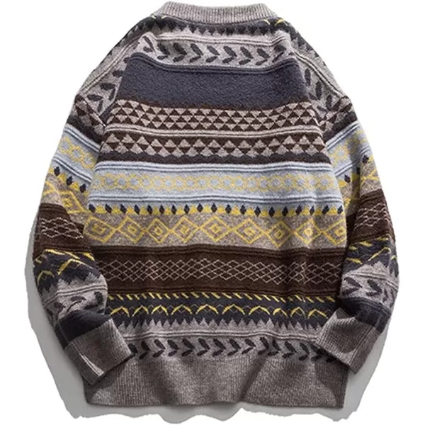 Aelfric Eden Vintage Soft Knit Sweater Autumn Mens Oversized Casual Pullover JumperA01grey