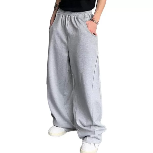 Aelfric Eden Mens Corduroy Vintage Cargo Sweatpants Long Solid Elastic Waist Casual Pants Hip hop Streetwear Pant20grey
