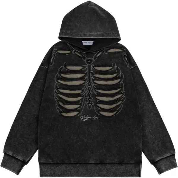 Ha01-distressed Skeleton & Black