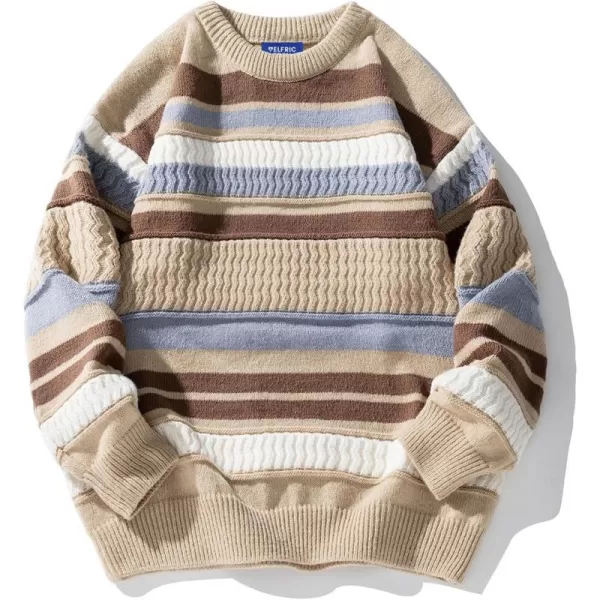 A05-stripe Color Blocking & Khaki