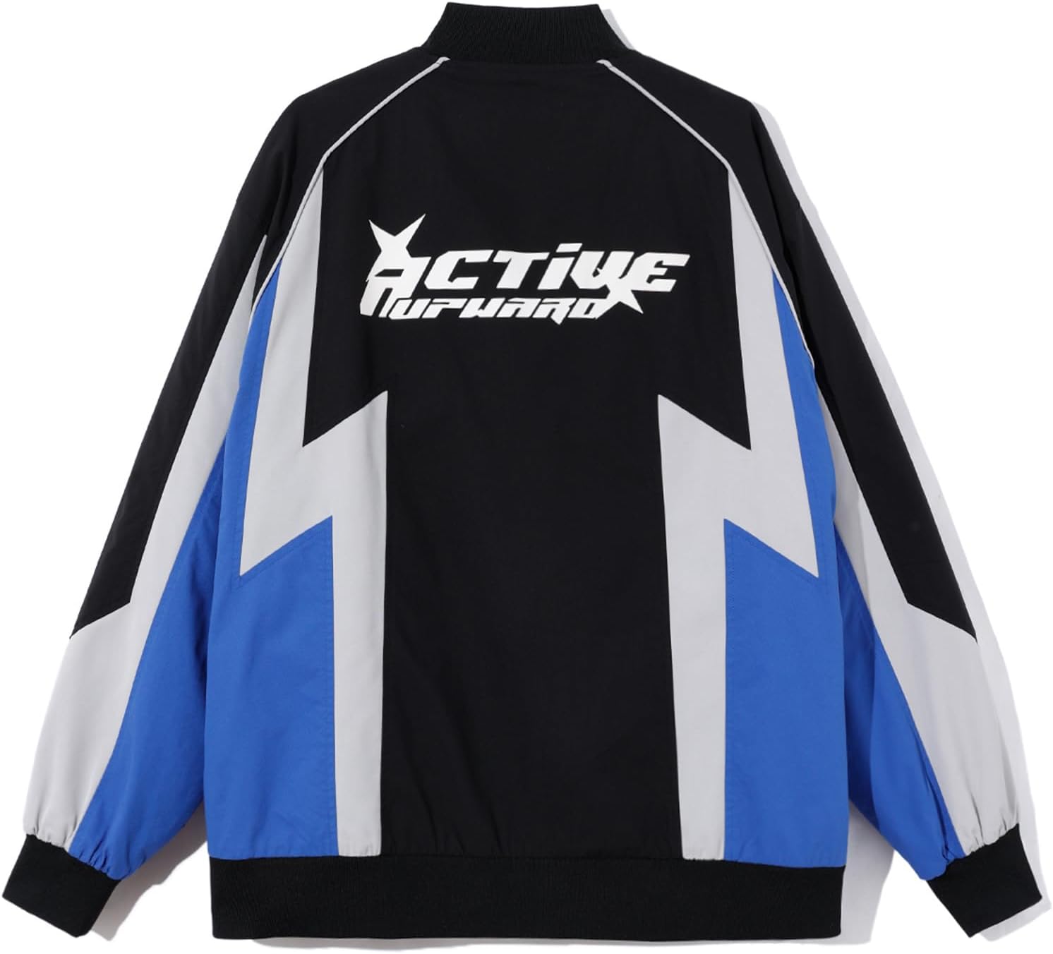 Aelfric Eden Mens Motorcycle Jacket Blackair Moto Varsity Baseball Jacket Women Vintage CoatsBa6color Blocking amp Black