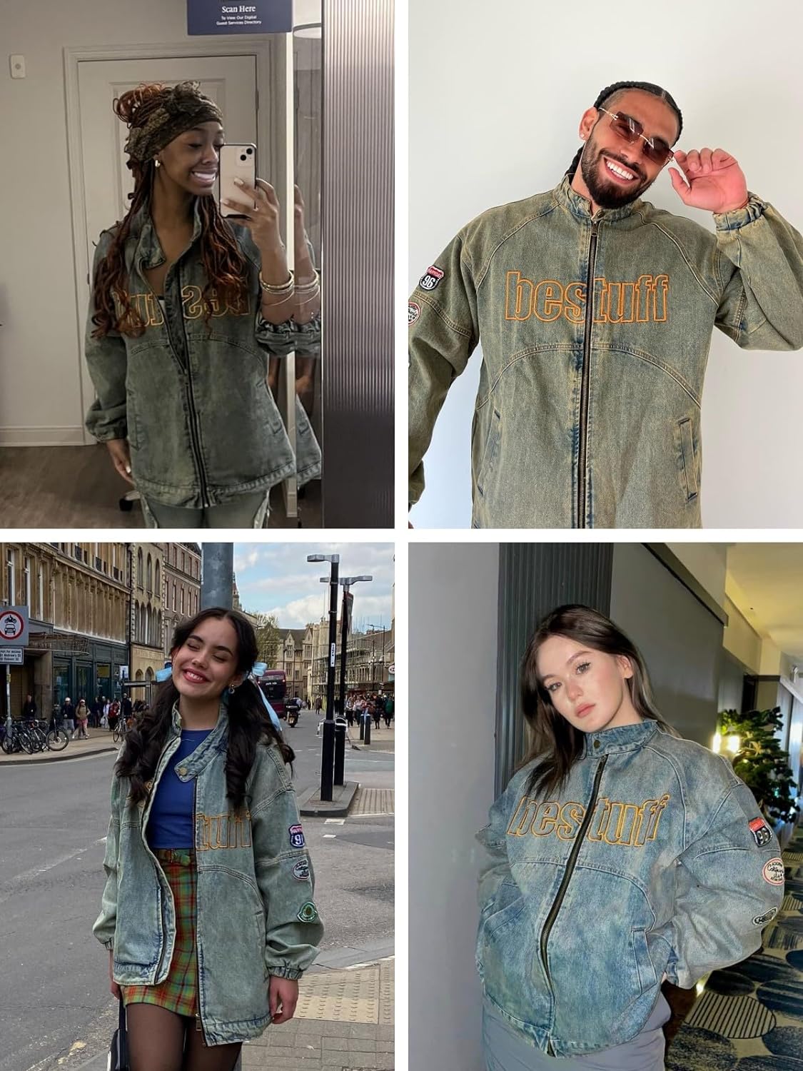 Aelfric Eden Mens Motorcycle Jackets Varsity Jacket Vintage Letter Print Patchwork Jacket Beige Oversized OvercoatsW01blue