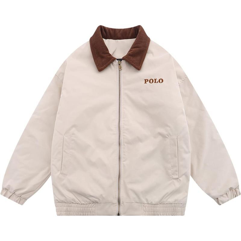 Aelfric Eden Mens Motorcycle Jackets Varsity Jacket Vintage Letter Print Patchwork Jacket Beige Oversized Overcoats08beige