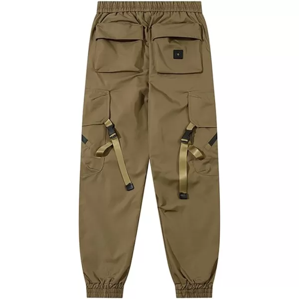 Aelfric Eden Mens Joggers Pants Long MultiPockets Outdoor Fashion Casual Jogging Cool Pant with Drawstring1500brown