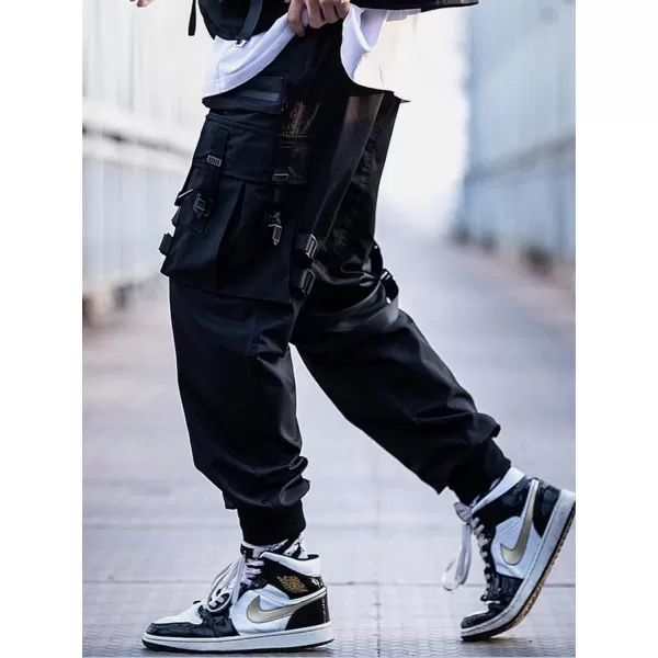 Aelfric Eden Mens Joggers Pants Long MultiPockets Outdoor Fashion Casual Jogging Cool Pant with Drawstring1black