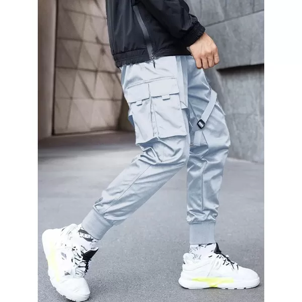 Aelfric Eden Mens Joggers Pants Long MultiPockets Outdoor Fashion Casual Jogging Cool Pant with DrawstringAwhite02