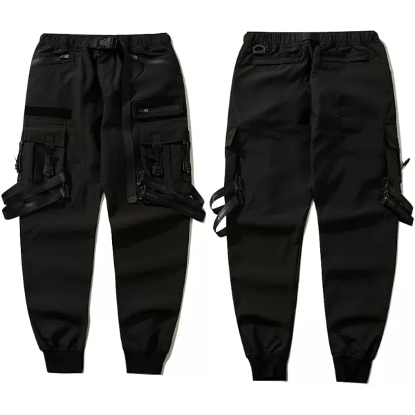 Aelfric Eden Mens Joggers Pants Long MultiPockets Outdoor Fashion Casual Jogging Cool Pant with DrawstringX34black