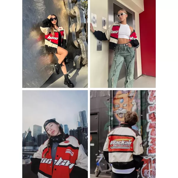 Aelfric Eden Mens Motorcycle Jacket Blackair Moto Varsity Baseball Jacket Women Vintage CoatsA1red