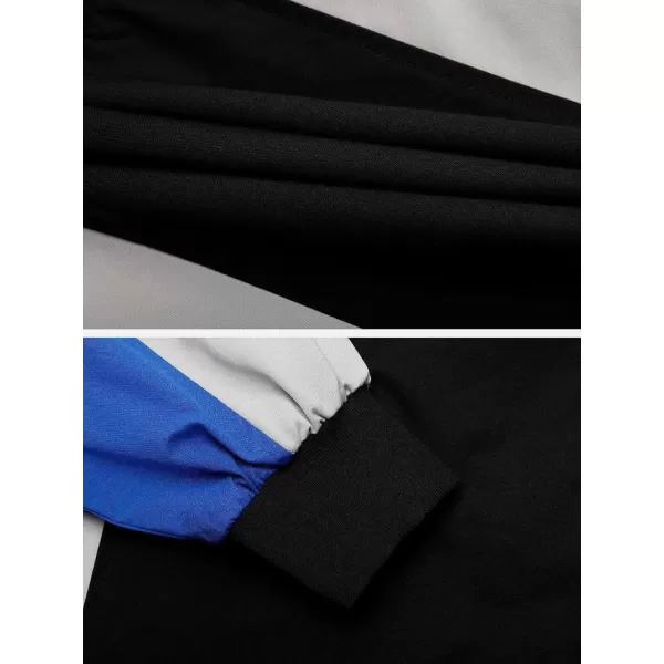 Aelfric Eden Mens Motorcycle Jacket Blackair Moto Varsity Baseball Jacket Women Vintage CoatsBa6color Blocking amp Black