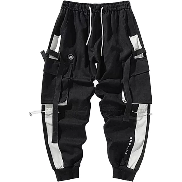 Aelfric Eden Mens Techwear Joggers Pants Long MultiPockets Outdoor Fashion Casual Jogging Cool PantB05black