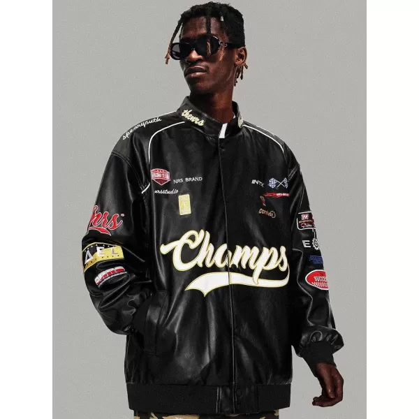 Aelfric Eden Mens Varsity Jacket Harajuku Vintage Graphic Baseball Jacket Unisex Coats StreetwearA10black