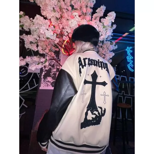 Aelfric Eden Mens Varsity Jacket Harajuku Vintage Graphic Baseball Jacket Unisex Coats StreetwearA5apricot