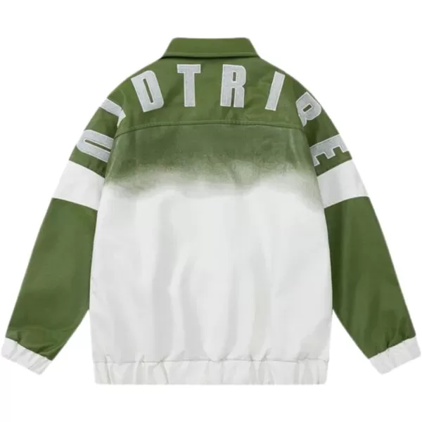 Aelfric Eden Mens Varsity Jacket Harajuku Vintage Graphic Baseball Jacket Unisex Coats StreetwearB59green