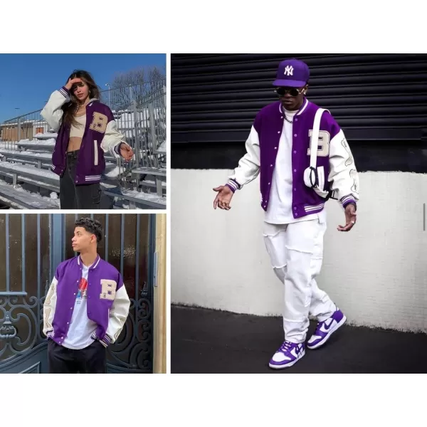 Aelfric Eden Mens Varsity Jacket Harajuku Vintage Graphic Baseball Jacket Unisex Coats StreetwearPurple