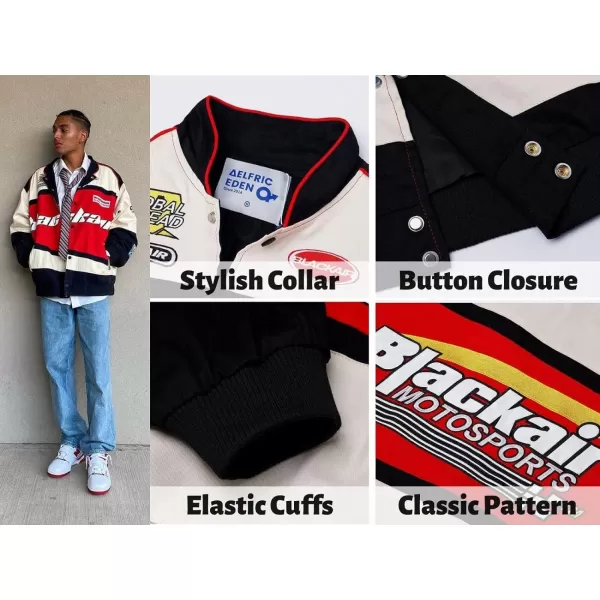 Aelfric Eden Mens Varsity Jacket Harajuku Vintage Graphic Baseball Jacket Unisex Coats StreetwearVsred