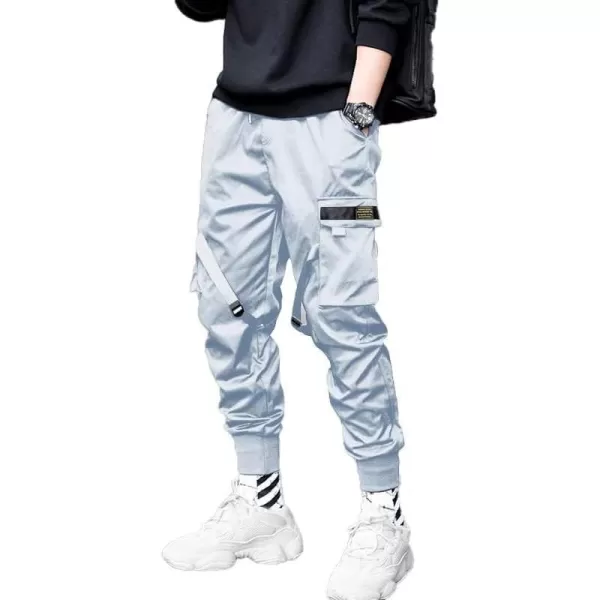 Aelfric Eden Mens Joggers Pants Long MultiPockets Outdoor Fashion Casual Jogging Cool Pant with DrawstringAwhite02