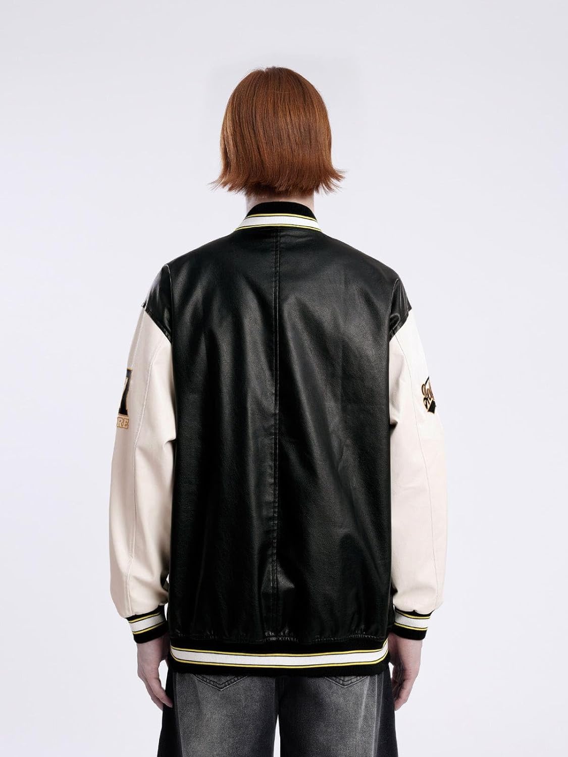 Aelfric Eden Mens Varsity Jacket Vintage Racing Motorcycle Graphic Bomber Jackets Oversized Unisex Streetwear jacket04black