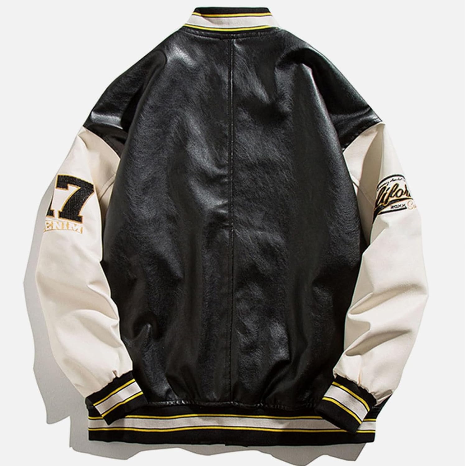 Aelfric Eden Mens Varsity Jacket Vintage Racing Motorcycle Graphic Bomber Jackets Oversized Unisex Streetwear jacket04black