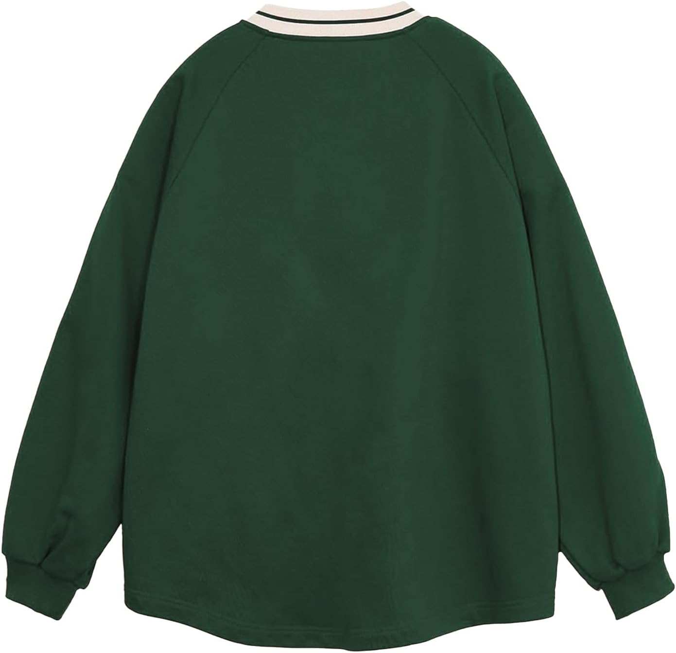 Aelfric Eden Oversized Crewneck Sweatshirts for Men Red Vintage Graphic Pullover Loose Fit Streetwear Long Sleeve TopApatchwork  Green