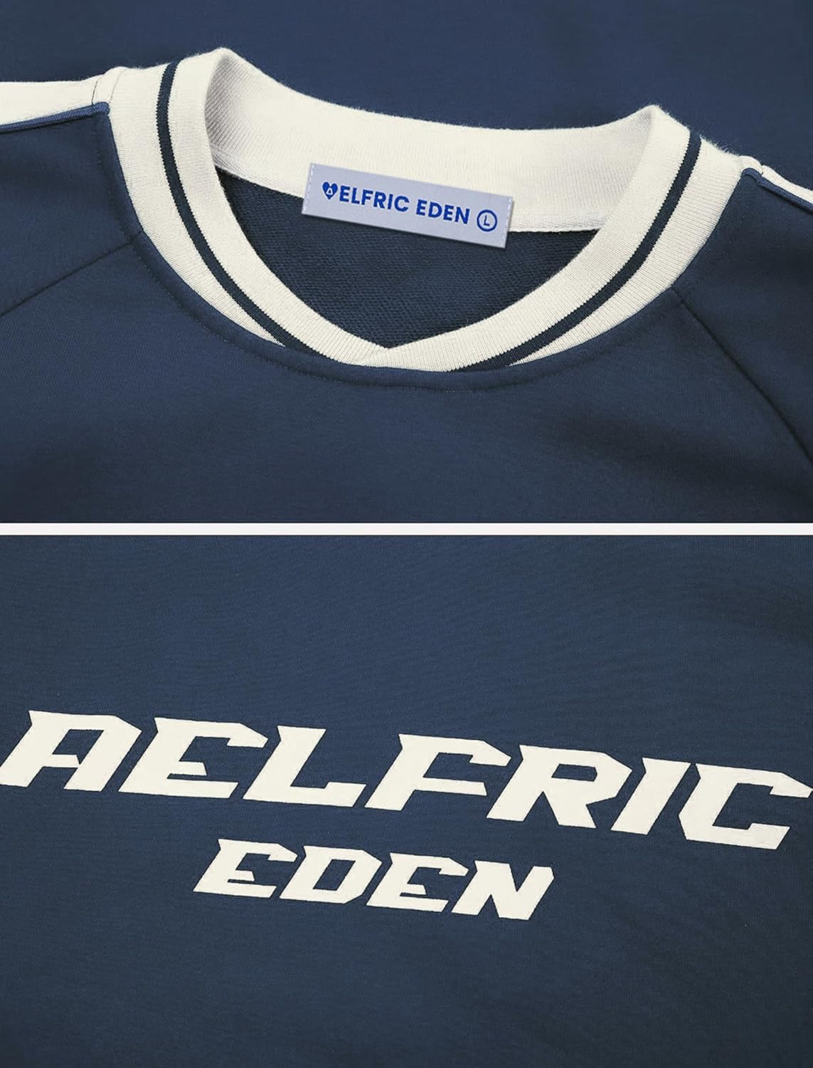 Aelfric Eden Oversized Crewneck Sweatshirts for Men Red Vintage Graphic Pullover Loose Fit Streetwear Long Sleeve TopBlue