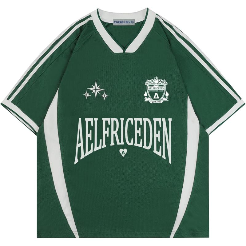 Aelfric Eden Oversized Tshirts for Men Graphic Tees Vintage T Shirts Short Sleeve Y2k Streetwear ShirtsGreen