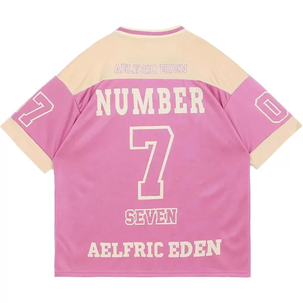 Aelfric Eden 90s Oversized T Shirts Unisex Grahpic Jersey Printed Casual Tees Streetwear Vintage Summer Top TshirtPink