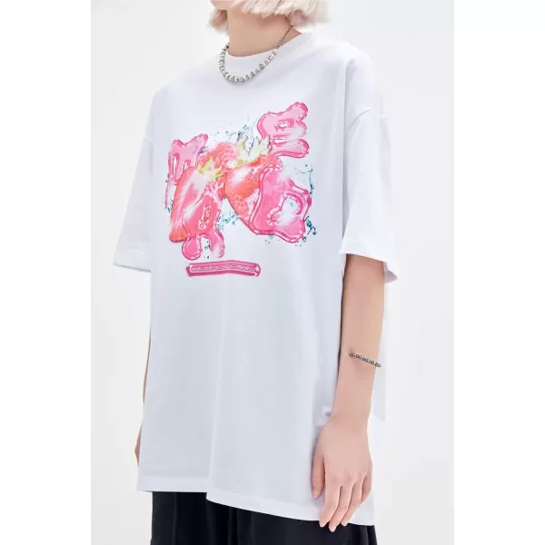 Aelfric Eden Mens Love Balloon Graphic Tees Summer Short Sleeve Printed Cotton T Shirts Casual Harajuku Tops1415white