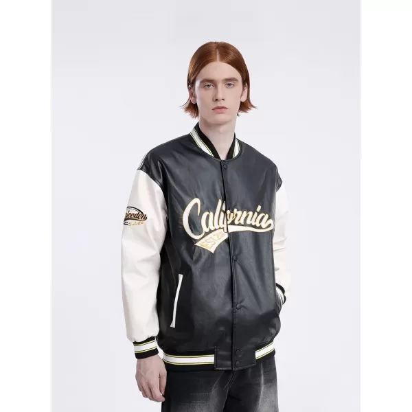 Aelfric Eden Mens Varsity Jacket Vintage Racing Motorcycle Graphic Bomber Jackets Oversized Unisex Streetwear jacket04black