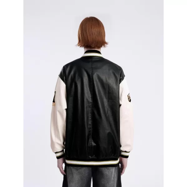 Aelfric Eden Mens Varsity Jacket Vintage Racing Motorcycle Graphic Bomber Jackets Oversized Unisex Streetwear jacket04black