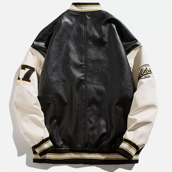 Aelfric Eden Mens Varsity Jacket Vintage Racing Motorcycle Graphic Bomber Jackets Oversized Unisex Streetwear jacket04black
