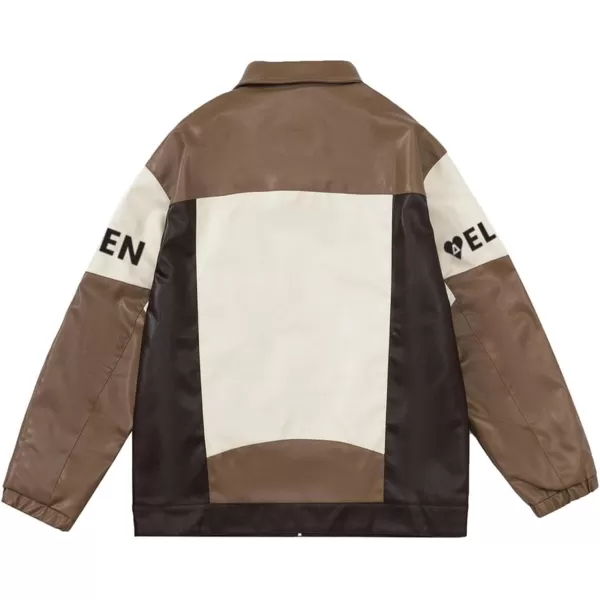 Aelfric Eden Mens Varsity Jacket Vintage Racing Motorcycle Graphic Bomber Jackets Oversized Unisex Streetwear jacket04coffee