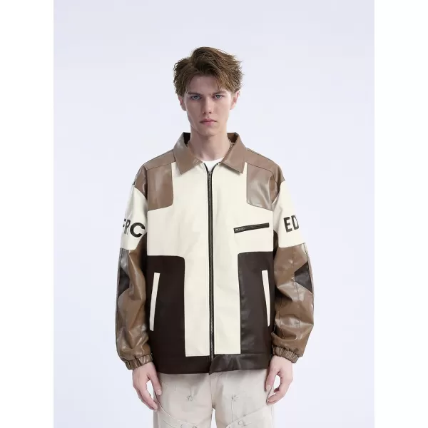 Aelfric Eden Mens Varsity Jacket Vintage Racing Motorcycle Graphic Bomber Jackets Oversized Unisex Streetwear jacket04coffee