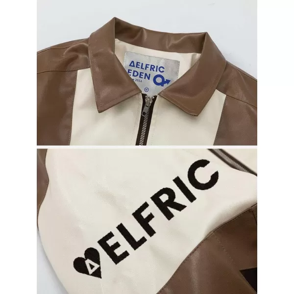 Aelfric Eden Mens Varsity Jacket Vintage Racing Motorcycle Graphic Bomber Jackets Oversized Unisex Streetwear jacket04coffee