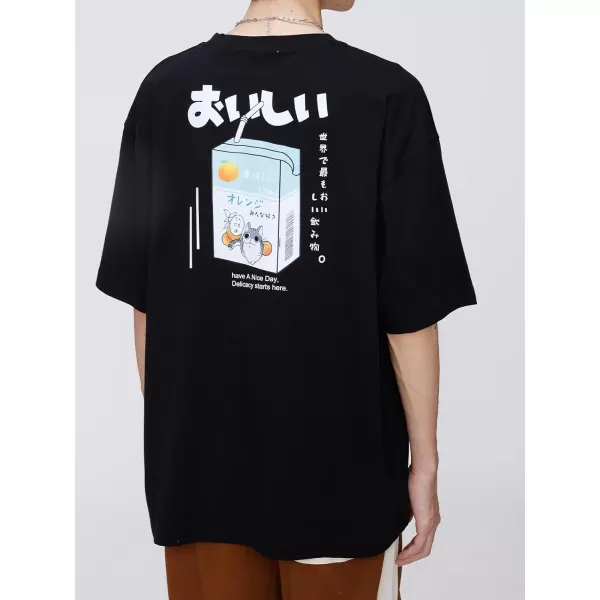 Aelfric Eden Mens Vintage Oversized Streetwear T Shirts Unisex Letter Graphic Print Tee Tops Casual Summer TshirtA12black