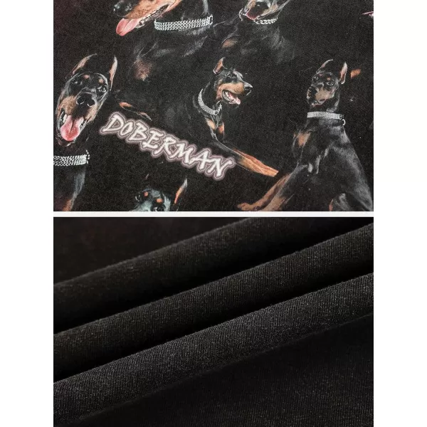 Aelfric Eden Oversized Dog Graphic Tees Men Streetwear Casual Summer Tops Unisex TShirt1black