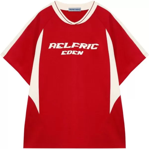 Aelfric Eden Graphic Tees Y2k Mens Oversized T Shirt Racing Streetwear Shirts Unisex Casual Summer Tops01red