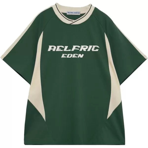 Aelfric Eden Graphic Tees Y2k Mens Oversized T Shirt Racing Streetwear Shirts Unisex Casual Summer Tops03green