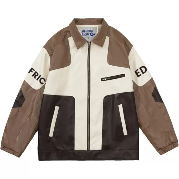 Aelfric Eden Mens Varsity Jacket Vintage Racing Motorcycle Graphic Bomber Jackets Oversized Unisex Streetwear jacket04coffee